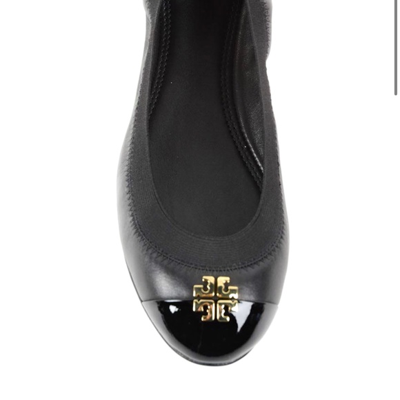Tory Burch Jolie Ballet Flats Leather Patent Leather Ballerina - Picture 1 of 10
